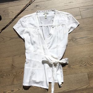 Banana Republic sheer wrap blouse